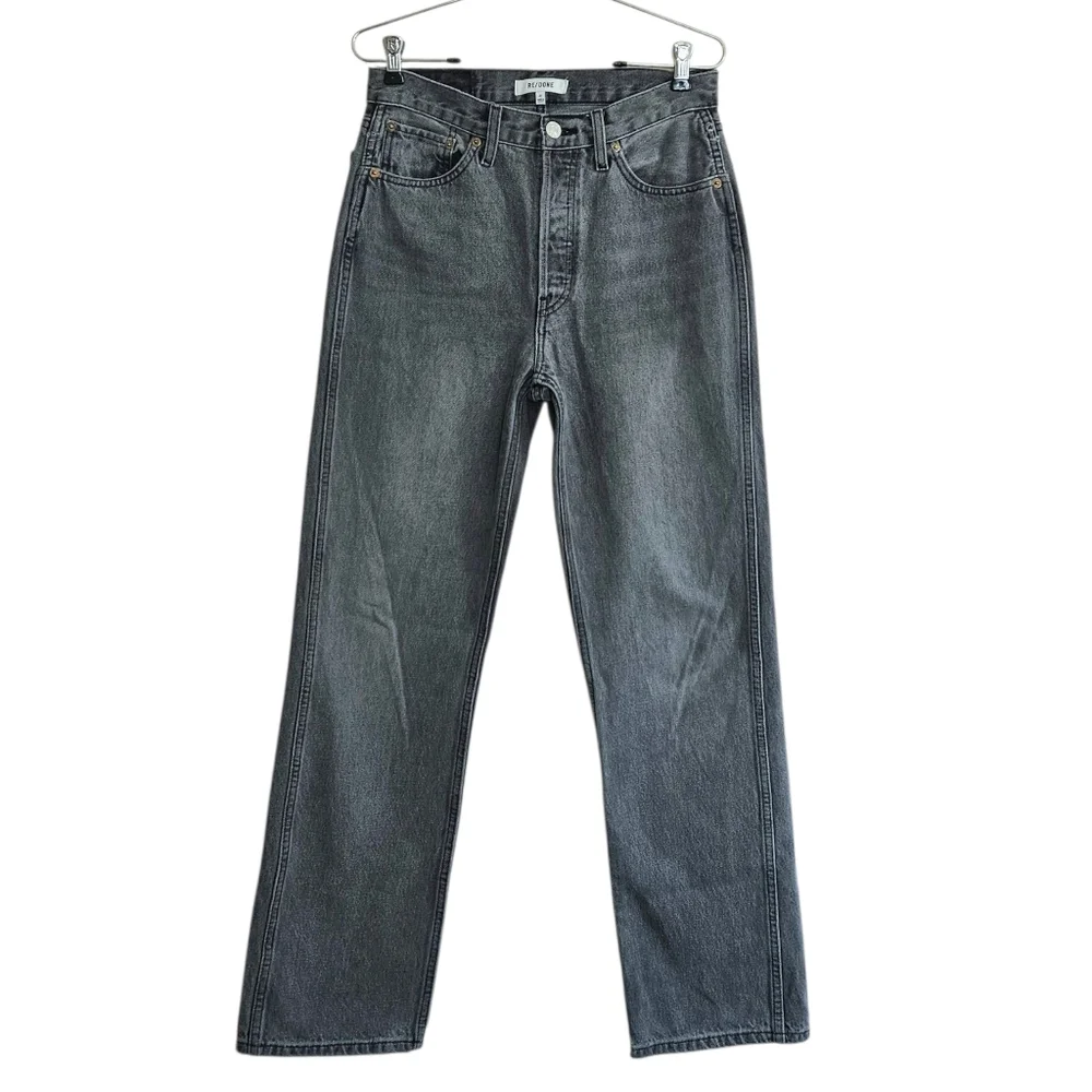 RE/DONE 90s High Rise Loose Jeans in Vintage Ash Grey - Picture 5 of 11